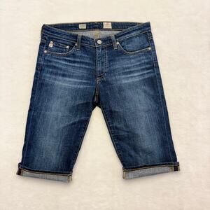 AG Jeans The Malibu Denim Bermuda Jean Shorts Dark Wash Womens Size 29